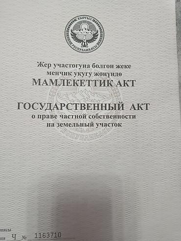 осмон ата участок: 4 соток, Для строительства, Красная книга — 1