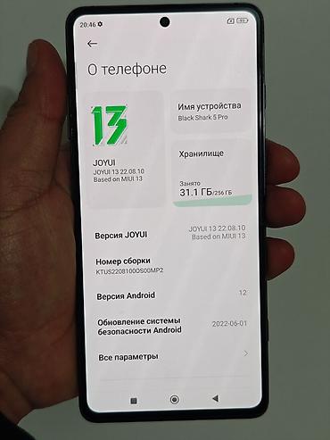 Xiaomi: Xiaomi, Black Shark 5 Pro, Б/у, 256 ГБ, цвет - Синий, 1 SIM, 2 SIM — 7