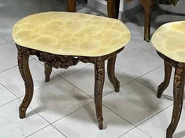 stol puno drvo: Stilski sto (drvo / oniks) Sto je u dobrom stanju. 🌟 Dimenzije — 4