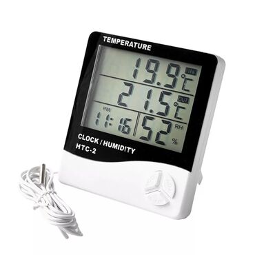 civəli termometr: Otaq termometri HTC-2 Otağın istiliyi nemiwliyini göstərir Termometr