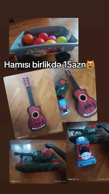 Игрушки: Uşaq oyuncaqları dəsti Tərkib: - Plastik yük maşını tipli qoşqu