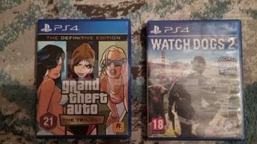 PS4 (Sony Playstation 4): Gta Trilogy yenidir, oynanılmayıb. Watch dogs 2 cızığı yoxdur barter