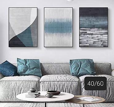 Картины: Абстрактные картины в рамах - Современные настенные постеры/холсты с — 3