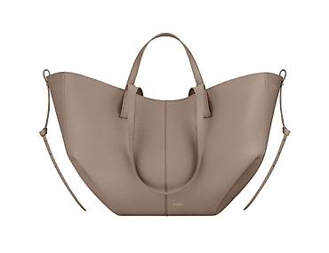 qadın cantalar: Original Polène Cyme Tote çantası ✨ Zərif taupe rəngi və minimalist — 1
