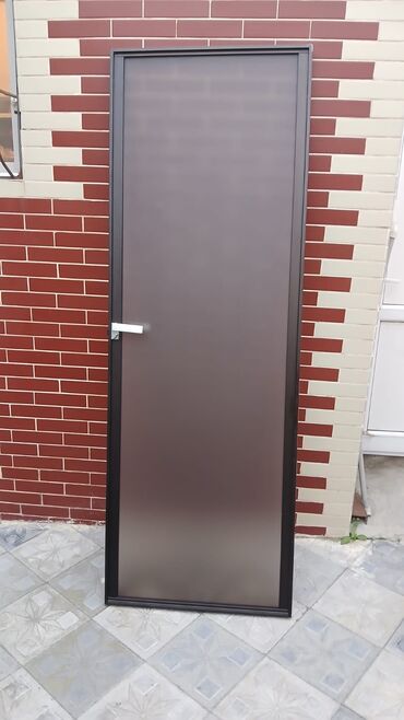 Фурнитура и комплектующие: Alüminium çərçivəli şüşə qapı komplekti - Material: mat (saten) şüşə