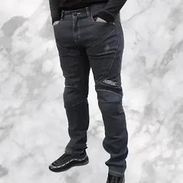 Farmerke: Muške motociklističke farmerke – tamno siva - Kroj sa ojačanjima i — 14