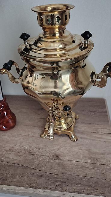 çaydan: Misin samovar – klassik rus üslubunda, cilalı pirinç gövdəli — 1