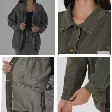 Джинсовые куртки: Джинсовая куртка, Свободная модель, С вышивкой, Все размеры — 5