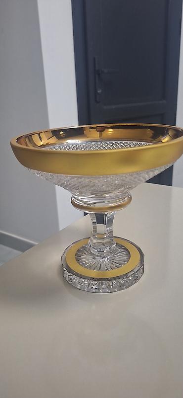 tom xrustal: Original Tom xrustal meyve qabi. diametr 20sm,hundurluk 18sm sekilde — 1