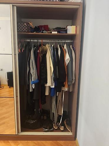 boru: Güzgülü sürgülü qapılı qarderob - Material: laminat/LDSP ağac — 4