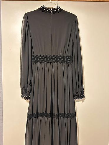 beli: Qara maxi uzunluqlu ziyafət paltarı - Rəng: Qara - Ölçü: EU38/M - — 2