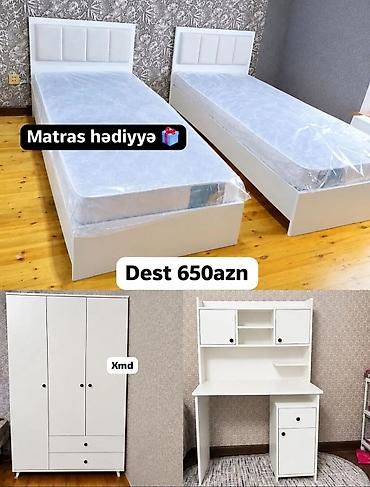 Uşaq/yeniyetmə otağı üçün tam mebel dəsti Tərkib: - 2 ədəd tək