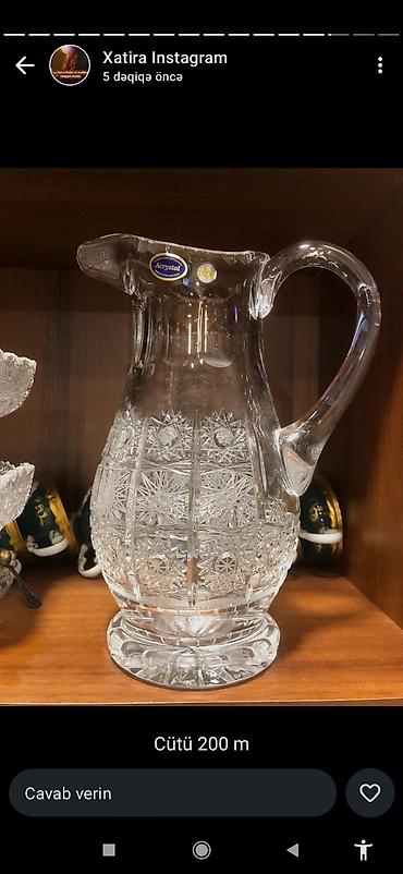 glass: Dolça cutu 210, salfetka qabi cutu 110Acrystal kristal qab dəsti - — 1