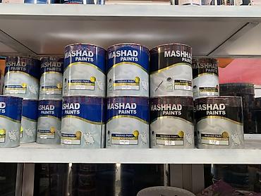 Алкидная краска: Алкидная краска и грунтовка MASHAD PAINTS в металлических банках. В — 1