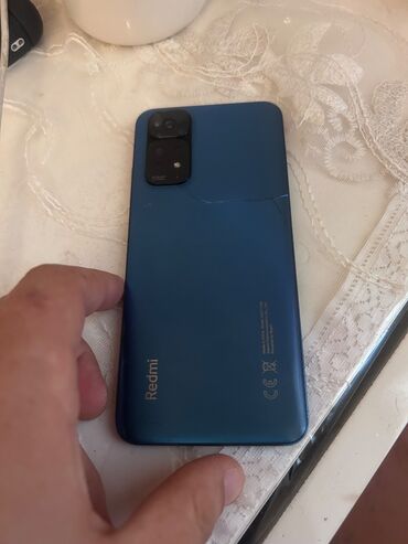 телефон fly ezzy 7: Redmi Note 11S, 128 ГБ, цвет - Синий, Сенсорный, Отпечаток пальца, Две SIM карты