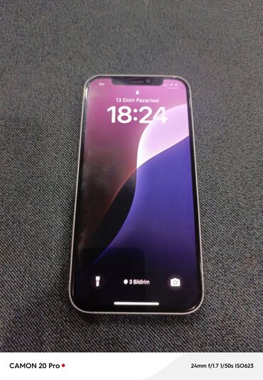 айфон 11 pro max бу: IPhone 12, 64 GB, Ağ, Face ID
