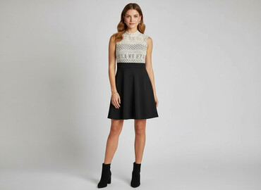 sukienki z piórami czarna: Sukienka damska, rozmiar S