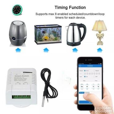 ventilator sa rasprsivacem vode cena: 16A WiFi Termostat Prekidač sa Senzorom Temperature DS18B20 🌡️📱 Ovaj