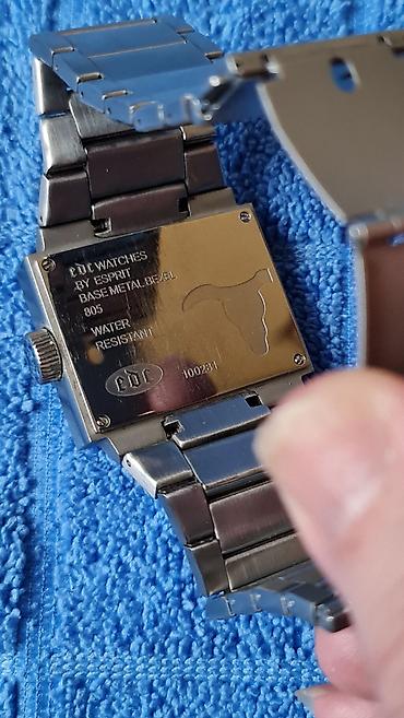 Ručni satovi: EDC by Esprit muški ručni sat – pravougaono kućište i čelična — 4
