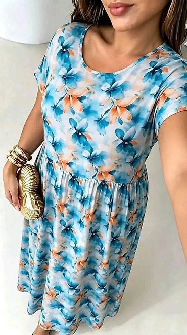 pantalone mango: Ženska letnja haljina sa cvetnim printom - Kroj: komotan A-kroj sa — 5