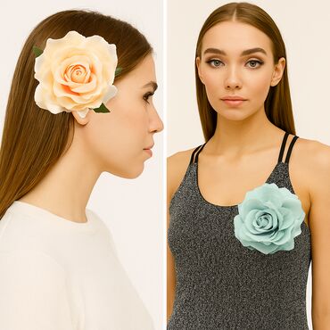 диадема на голову: Заколка-брошь в виде цветка 🌸 Элегантный аксессуар 2-в-1 — можно