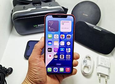 Apple iPhone: IPhone 12, Б/у, 128 ГБ, Красный, Наушники, 100 % — 3