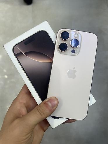 IPhone 16 Pro, 128 GB, Desert Titanium, Barmaq izi, Simsiz şarj, Face ID