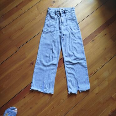 cins walvar: Türkiyə istehsalı, yüksək bel, trapes jeans şalvar, heç bir problemi