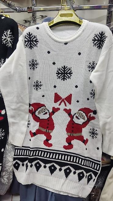 Кофты, свитеры: Новогодние свитера размер стандар 44/46/48/ вязанные тёплые — 5