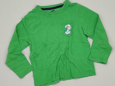 zielona bluzka z długim rękawem: Bluzka, Lupilu, 3-4 lat, 98-104 cm, stan - Bardzo dobry