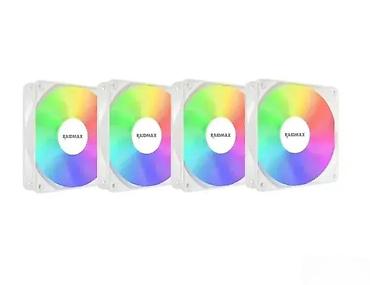 Rashladni sistemi: RAIDMAX set ventilatora za kućište – 4x 120 mm, ARGB, beli - Komplet — 2