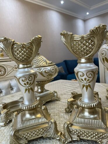 Digər dəstlər və servizlər: Klassik üslubda dekorativ süfrə/garnitur dəsti - Rəng: şampan-ağ və — 3