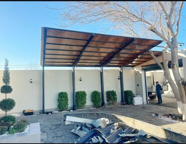 Naveslər, markizlər: Möhkəm metal konstruksiyalı və polikarbonat örtüklü, qövs formalı — 11