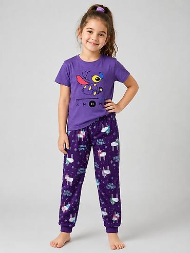 Домашние костюмы: Uşaq pijama dəsti - Model: qısaqol köynək + uzun paça şalvar - — 1