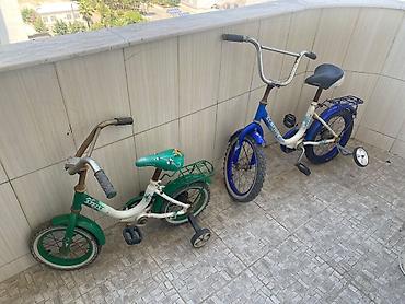 3 teker velosiped: Uşaq velosipedləri dəsti - 2 ədəd balaca ölçülü uşaq velosipedi — 1