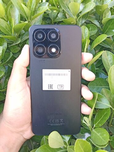 flai uan telefon: Honor X6a, 128 ГБ, цвет - Черный, Гарантия, Сенсорный, Отпечаток пальца