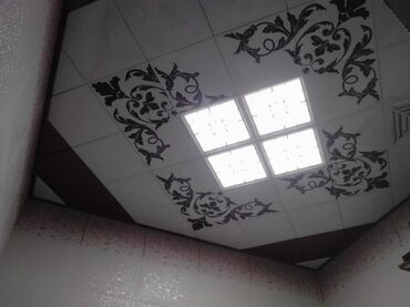 ламбир на потолок: Asma tavan panelləri və LED işıqlı tavan sistemi - Tavan: kvadrat