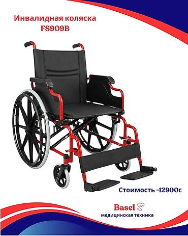 Инвалидные коляски: Инвалидная коляска FS909B - Тип: механическая, с ручными приводными — 1
