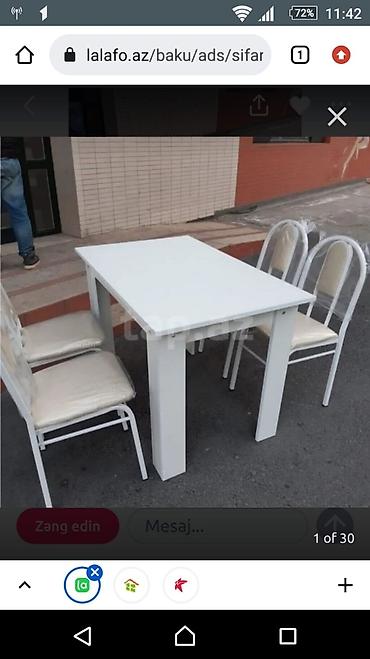 masa kafe: Stullar 13manatdan başlayır 30manata qədər Stullar stollar sexden — 8