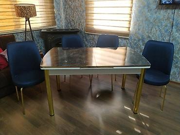 Masa və oturacaq dəstləri: Mətbəx üçün, Yeni, Açılan, Dördbucaq masa, 4 stul — 10
