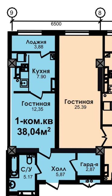 меняю с моей доплатой: 1 бөлмө, 38 кв. м, Элитка, 10 кабат, ПСО (өзү оңдоп түзөтүп бүтүү үчүн)