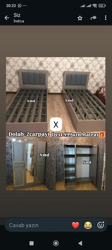 gence mebel: Uşaq/yeniyetmə otağı üçün mebel dəsti: - 2 ədəd tək çarpayı – yumşaq — 1