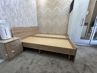 bunk bed: Односпальная модульная кровать из ЛДСП, цвет дуб/дуб сонома. - — 2