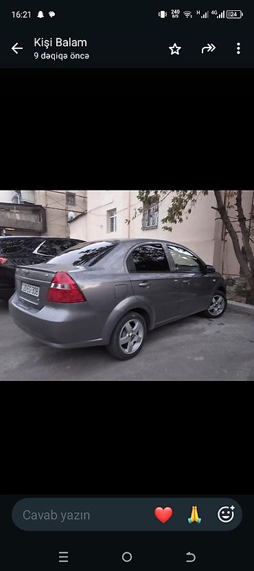 diskler r16: Chevrolet Aveo sedan – boz rəng. Xüsusiyyətlər:ili 2006 - Kuzov: 4 — 2