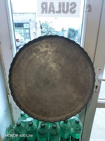 Böyük ölçülü dairəvi mis/bakır sinı. - Material: qalın metal (ənənəvi