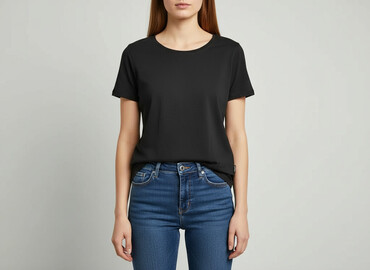 białe t shirty z dekoltem v: T-shirt damski, rozmiar S