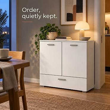 dressing table: Комод для одежды, Новый, Без зеркала, ЛДСП, цвет - Белый, В рассрочку — 2