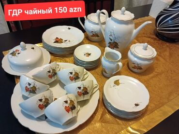 Çay dəstləri və servizlər: Çay dəsti, rəng - Ağ, 6 nəfərlik