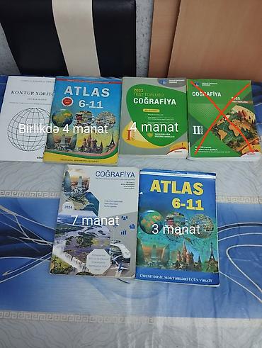 cografiya atlas qiyməti: Məhsul: Coğrafiya üzrə dərslik və atlas toplaması - Kontur xəritələr — 1