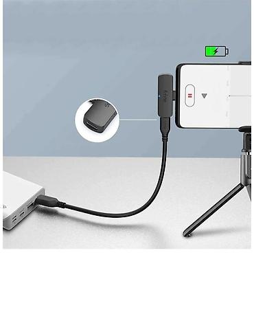 usb mikrofonlar: Fifine simsiz lavalier mikrofon sistemi – USB-C qəbuledicili - — 3